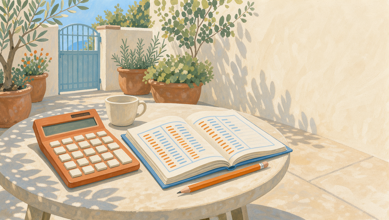 A calculator and ledger showing support software cost comparisons