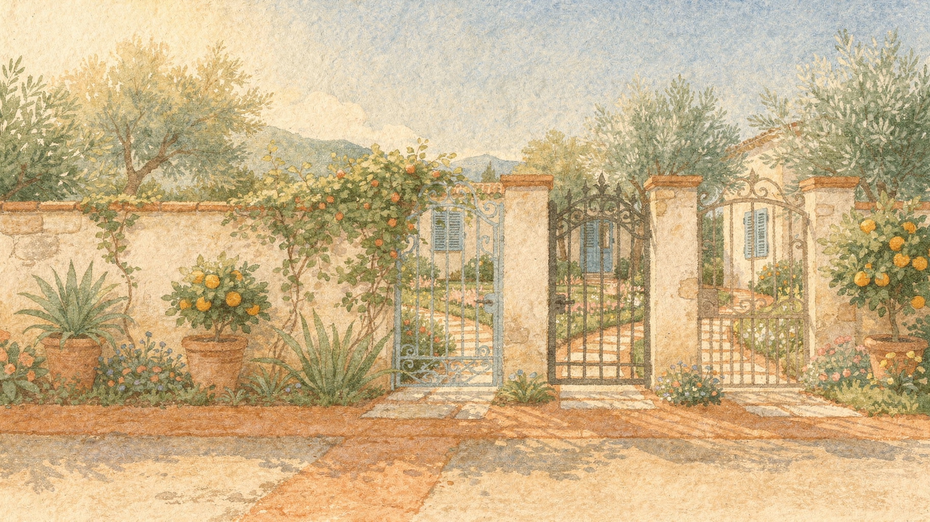 Four garden gates leading to different paths, a picture of the four kinds of customer communication platform